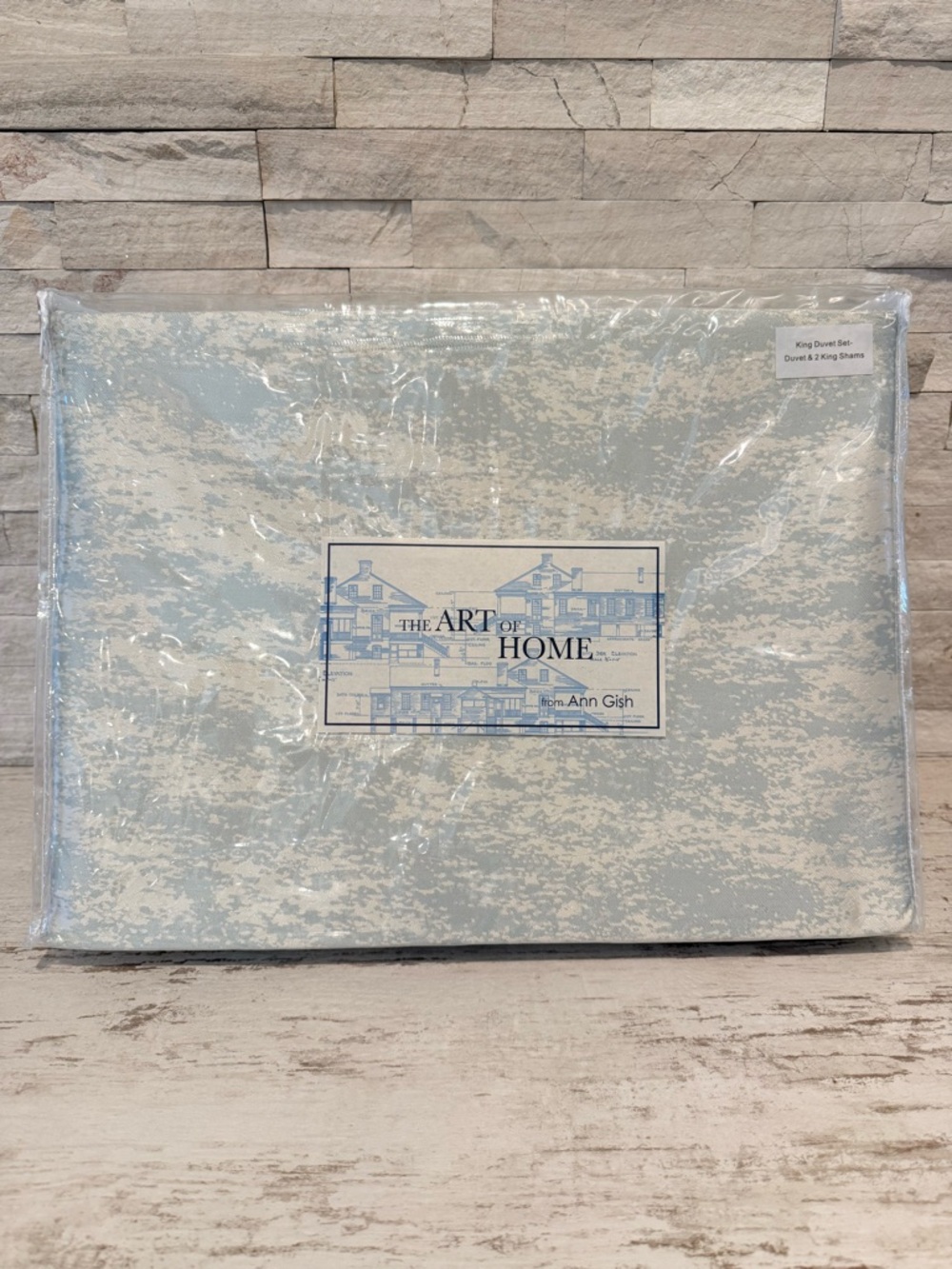 The Art Of Home Ann Gish King Duvet Set Shimmer Pool New $525 W/Pillow Shams
